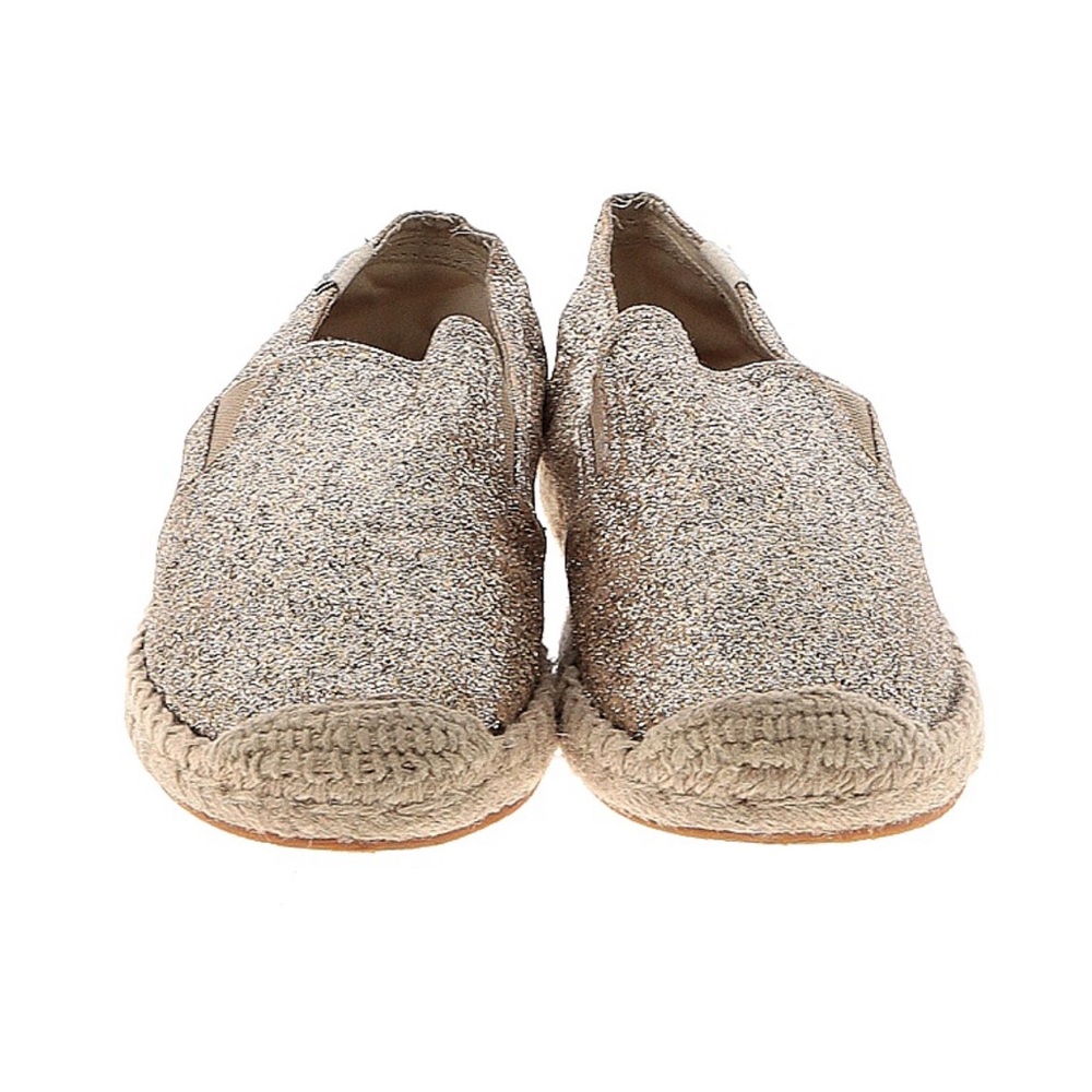 Soludos Gold Espadrille Glitter Slip Ons